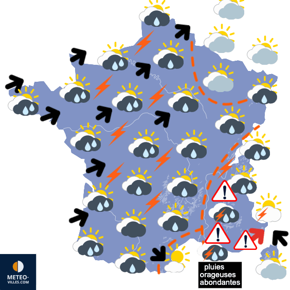 Carte de température France