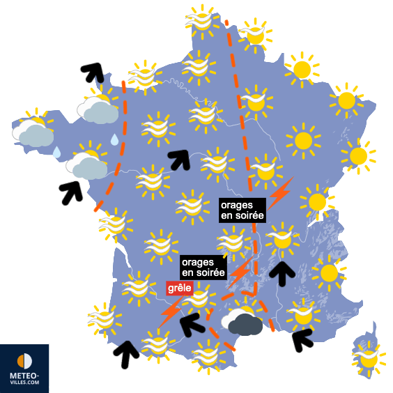 Carte de température France