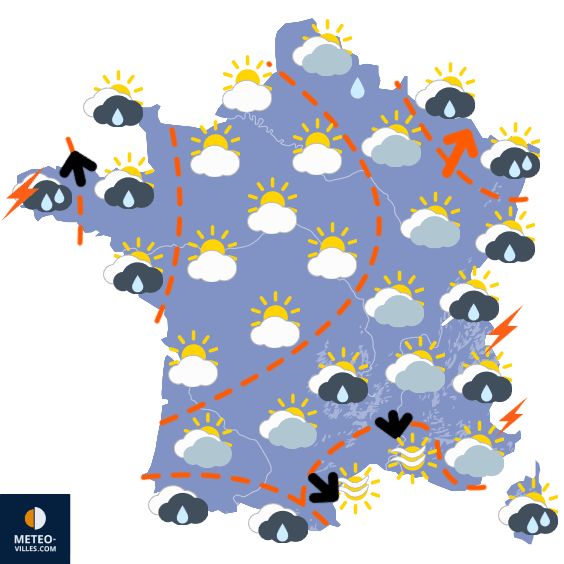 Carte de température France
