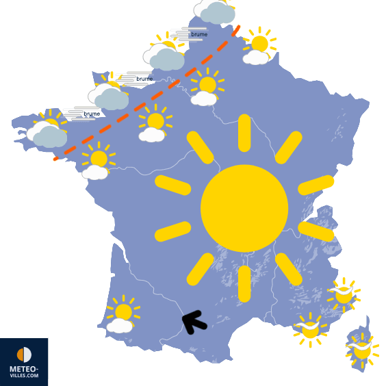 Carte de température France