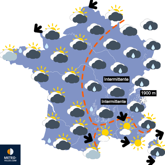 Carte de température France