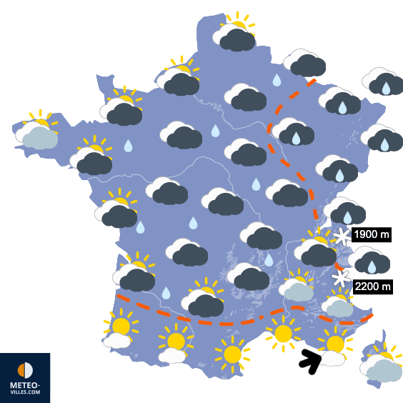 Carte de température France