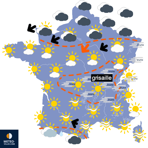 Carte de température France