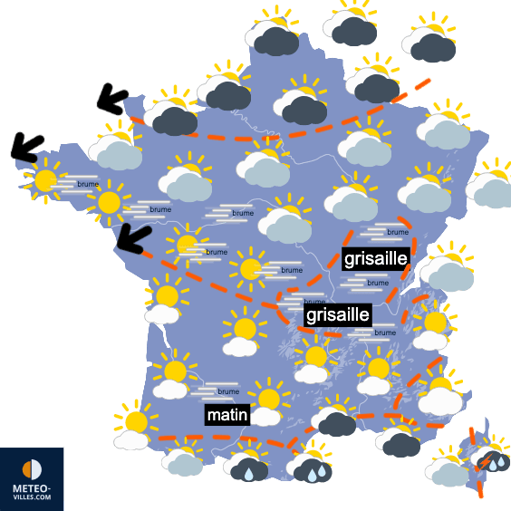 Carte de température France