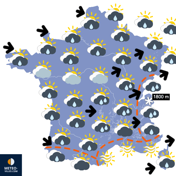 Carte de température France
