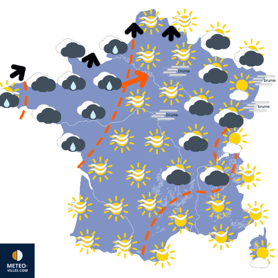 Carte de température France