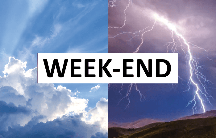 Météo week-end : temps lourd avec des orages parfois forts