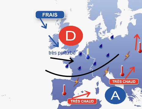 Image d'illustration pour Un début juillet 2012 automnal sur la France