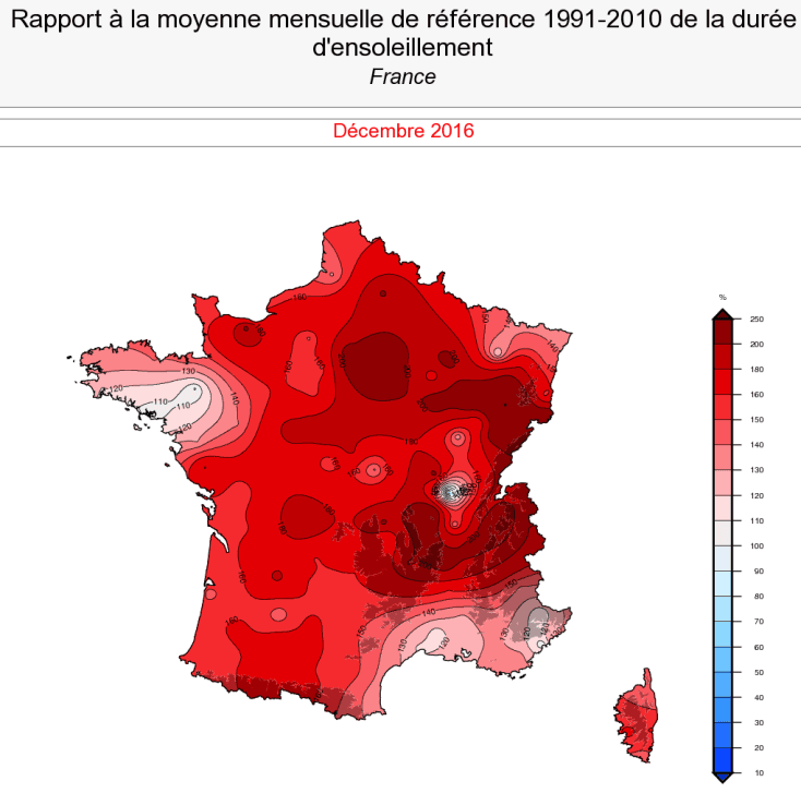 Image d'illustration pour Bilan météo cartographié de décembre 2016