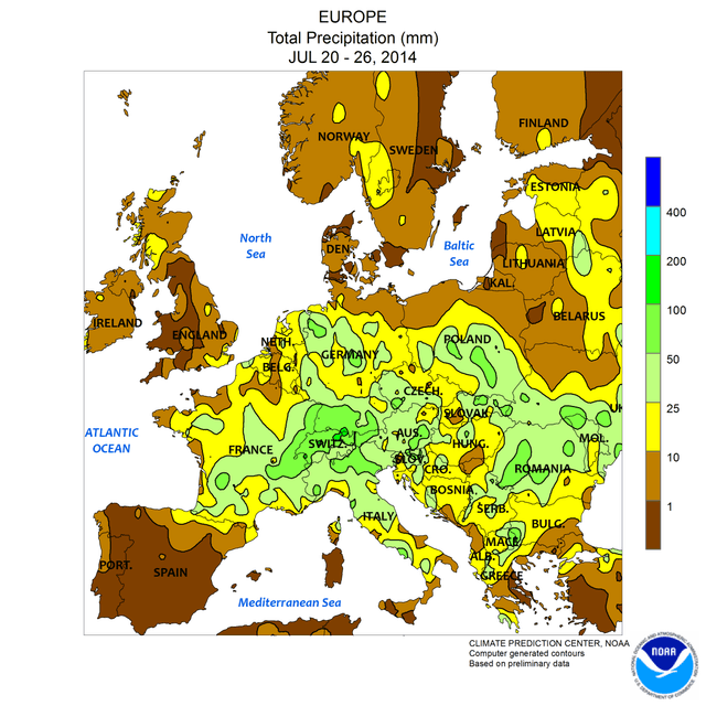 Image d'illustration pour Fraîcheur et pluies en Europe Occidentale la semaine dernière