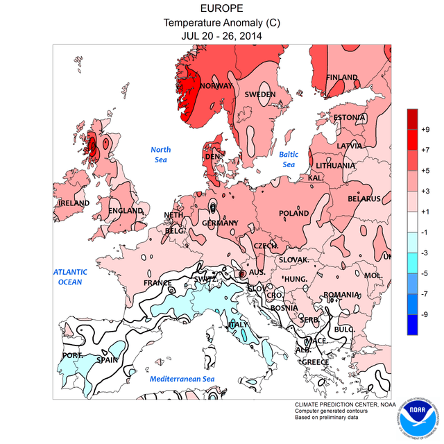 Image d'illustration pour Fraîcheur et pluies en Europe Occidentale la semaine dernière
