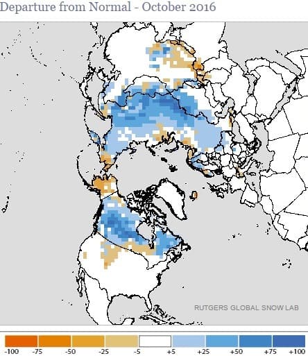 Image d'illustration pour Enneigement sur l'hémisphère Nord proche de la normale