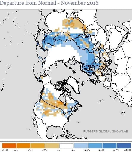 Image d'illustration pour Enneigement sur l'hémisphère Nord proche de la normale