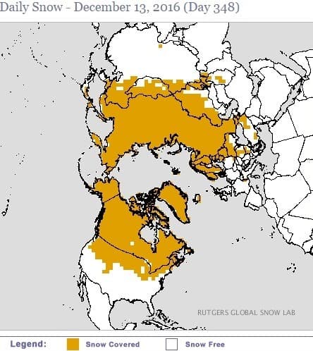 Image d'illustration pour Enneigement sur l'hémisphère Nord proche de la normale