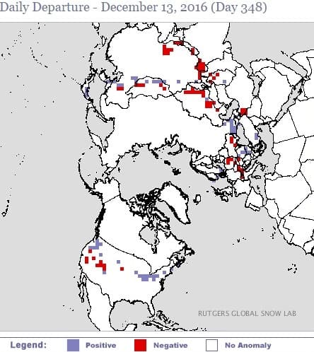 Image d'illustration pour Enneigement sur l'hémisphère Nord proche de la normale