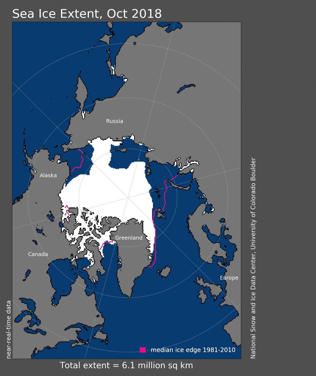 Image d'illustration pour Banquise Arctique : 3e niveau le plus bas observé en octobre
