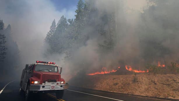 Image d'illustration pour Sécheresse et incendie en Californie (parc Yosemite)