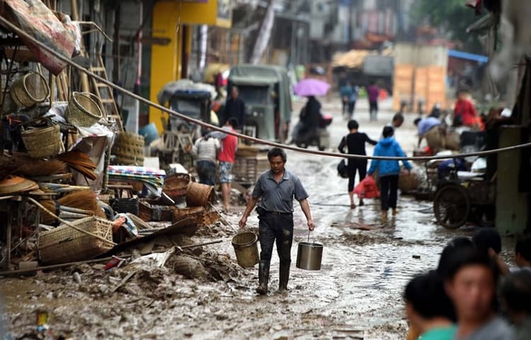 Image d'illustration pour Intempéries meurtrières et canicule en Chine