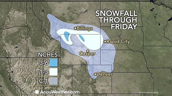 Image d'illustration pour Chutes de neige précoces au Nord des Etats Unis
