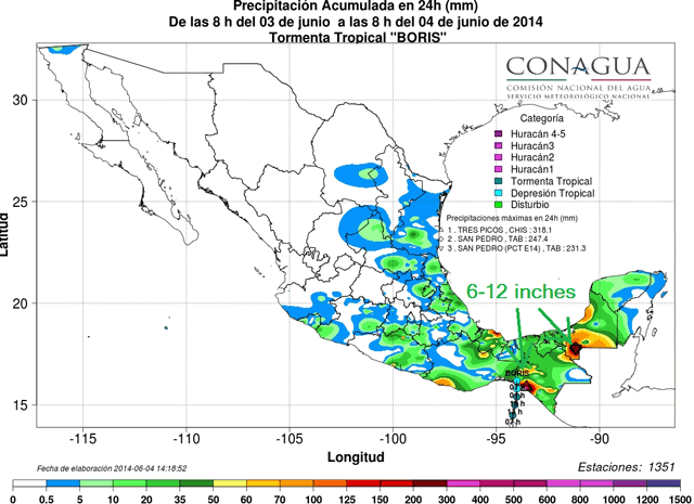 Image d'illustration pour Tempête tropicale Boris - Mexique - Guatemala