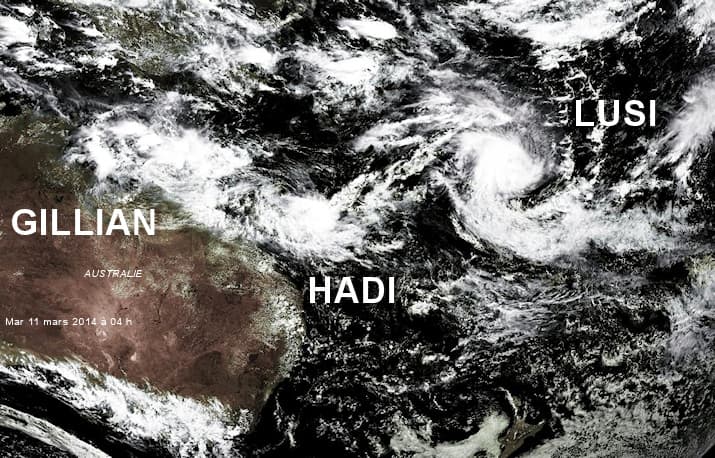 Image d'illustration pour Tempêtes tropicales Gillian, Lusi et Hadi (Australie - Vanuatu)