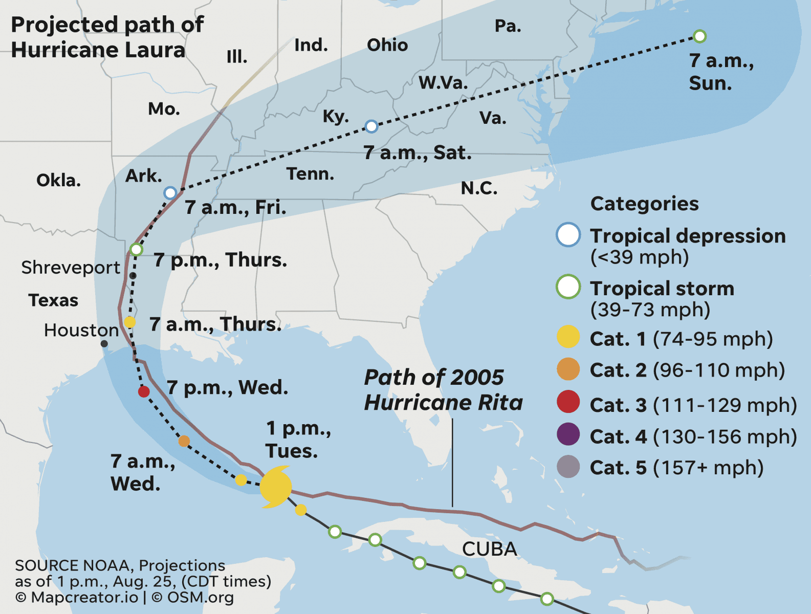 Image d'illustration pour Ouragan Laura : Un des plus puissants de l’histoire des Etats-Unis